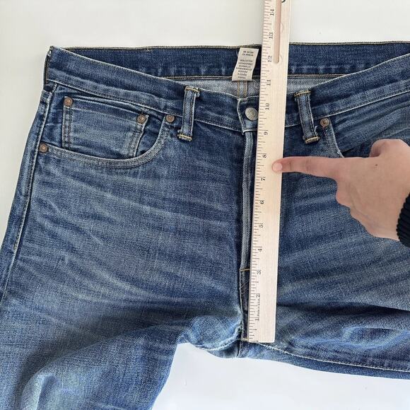 RRL Ralph Lauren Jeans Men 32x32 Selvedge Denim Low Straight USA Made Fade Whisk - Picture 16 of 16
